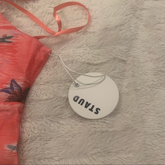 ๐ฅNWT๐ฅ STAUD 0 Bell red island mini dress pink red - Picture 8 of 9
